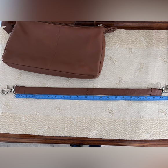 Great American Leather Works Brown Crossbody Purse Zip Pockets - Picture 8 of 12